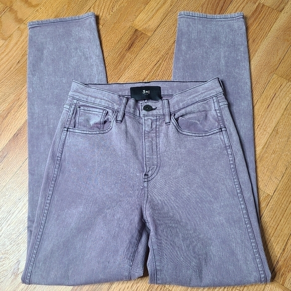 3x1 Size 26 Stevie High Rise Straight Jeans in Grape Soda - Picture 4 of 9